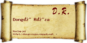 Dongó Róza névjegykártya